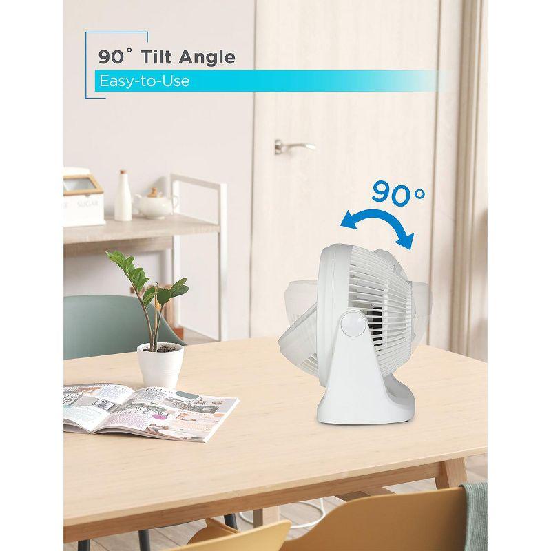 BLACK+DECKER BLACK+DECKER Turbo Desk Fan – Electric Portable 7 Inch Table Fan with Adjustable Tilt, White