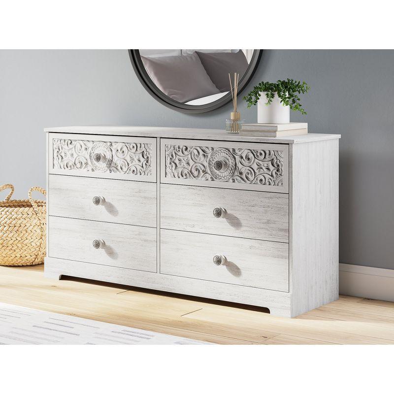 Signature Design by Ashley Paxberry Boho 6 Drawer Dresser, Whitewash