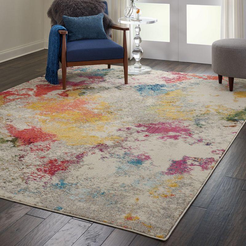 Nourison Celestial 9'X12' (9' x 12') Ivory/Multicolor Indoor Area Rug Colorful Contemporary Abstract by Nourison