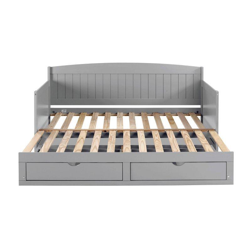 Alaterre Furniture King Harmony Kids' Daybed with Conversion Dove Gray