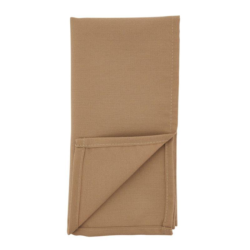 Saro Lifestyle Everyday Cloth Table Napkins (Set of 12), Cappucino, 20" x 20"
