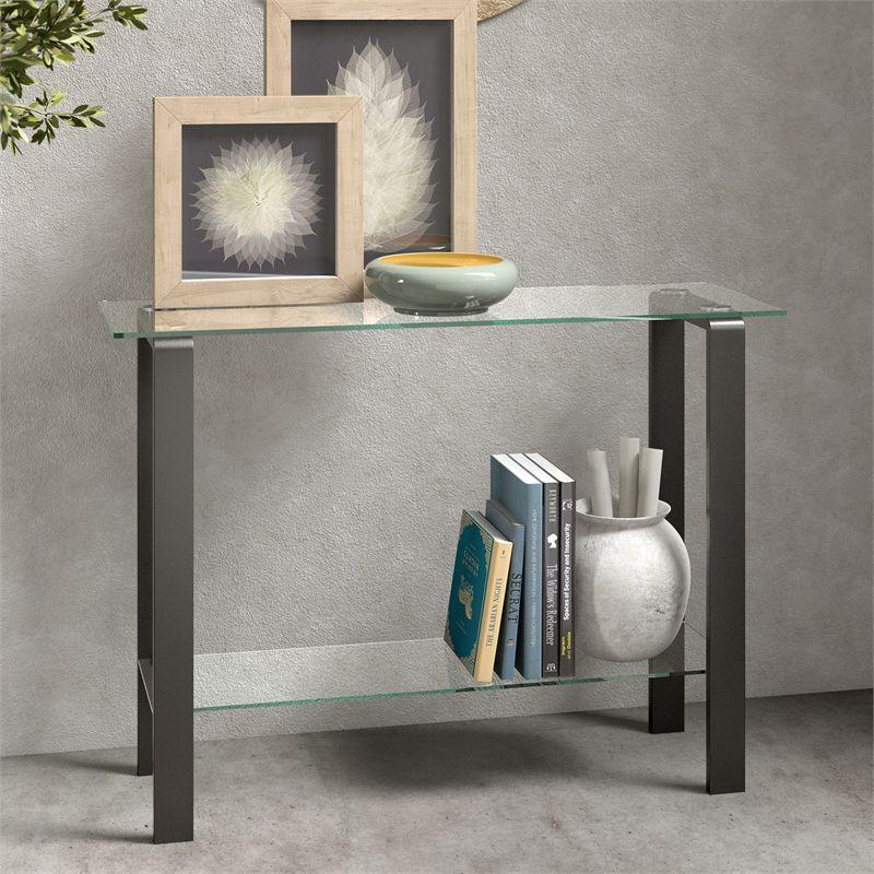 Gunmetal Gray Console Table - Henn&Hart