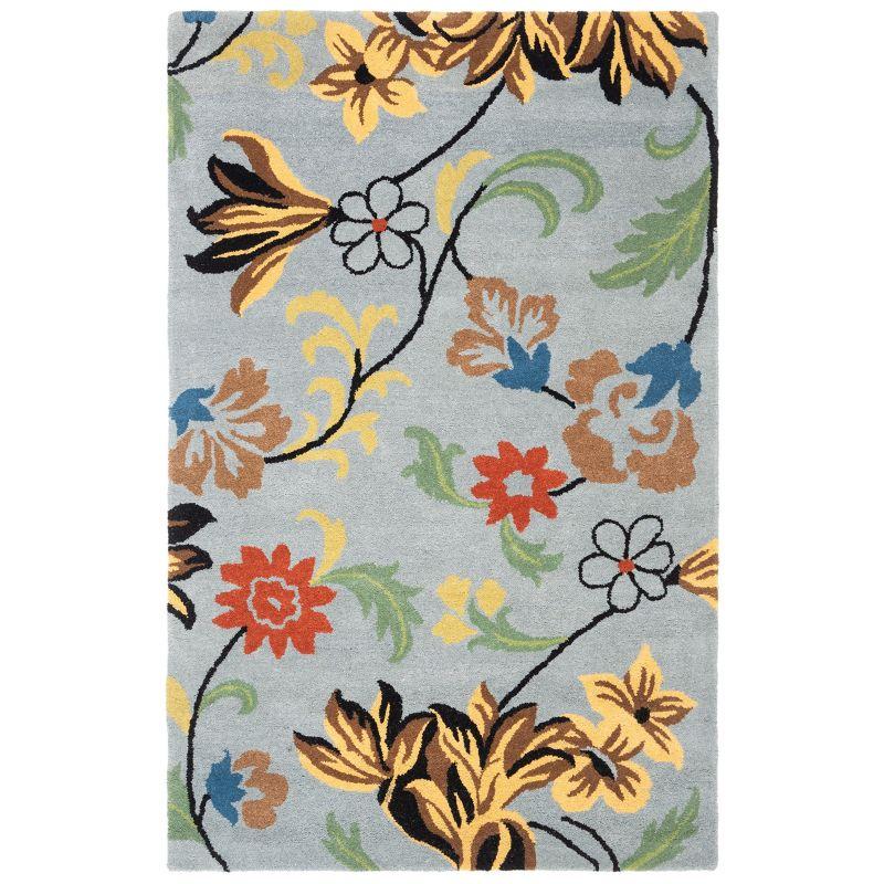 Soho SOH736 Hand Tufted Rectangle Contemporary Area Rug - Blue - 3' 6" X 5' 6" - Safavieh.