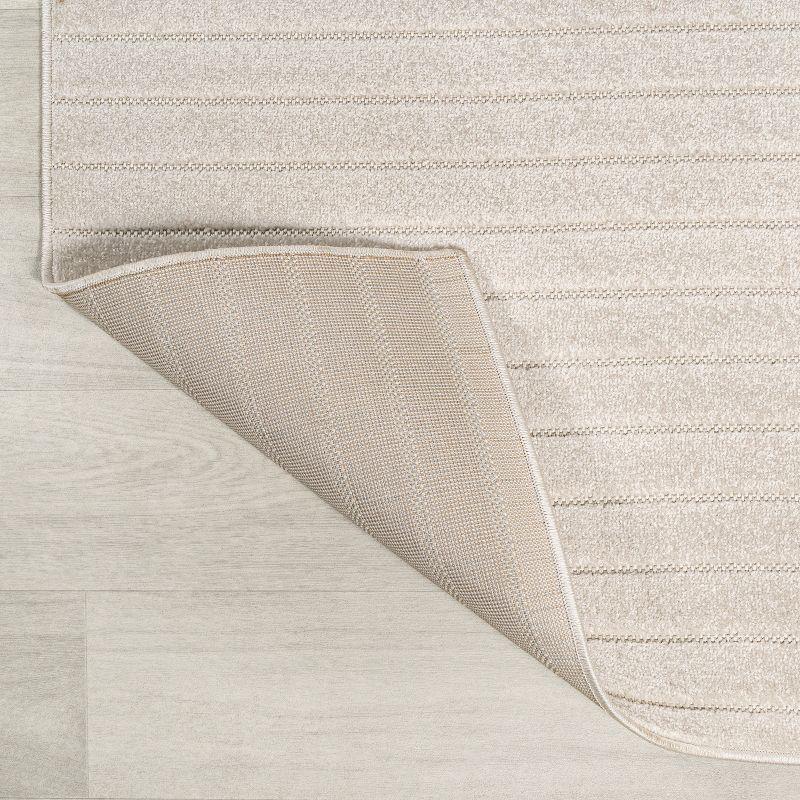 JONATHAN Y Odense High-Low Minimalist Angle Geometric Ivory/Cream 4 ft. x 6 ft. Indoor/Outdoor Area Rug