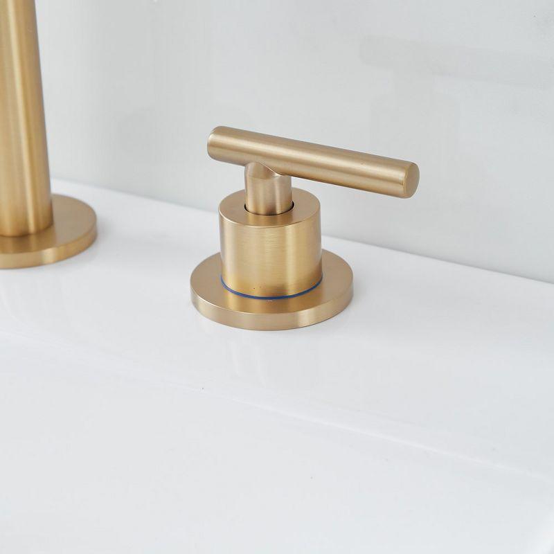 VIBRANTBATH 16441-BG Widespread Bathroom Faucet 3 Hole, 2-handle Bathroom Sink Faucet with Drain Assembly