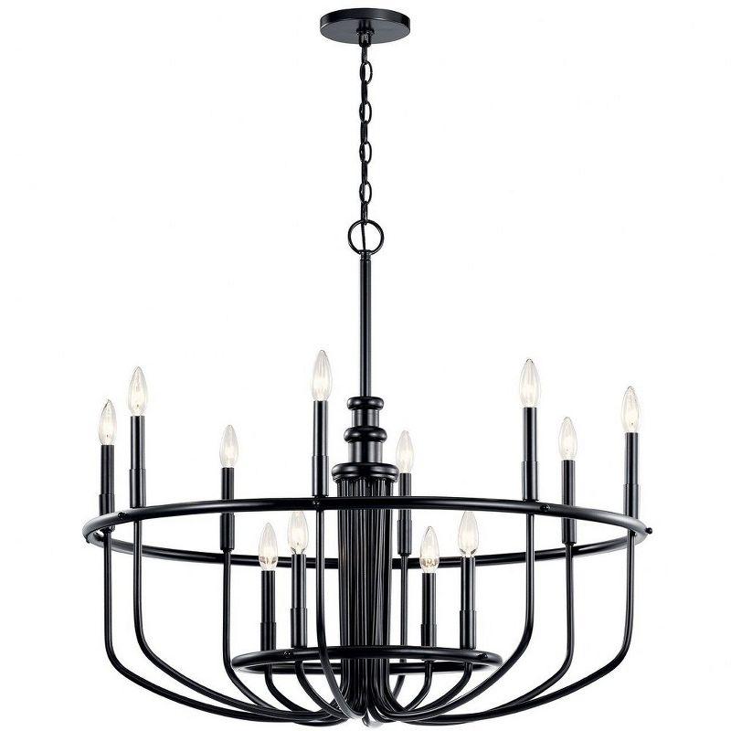 Capitol Hill 30.75" 12 Light Chandelier in Black