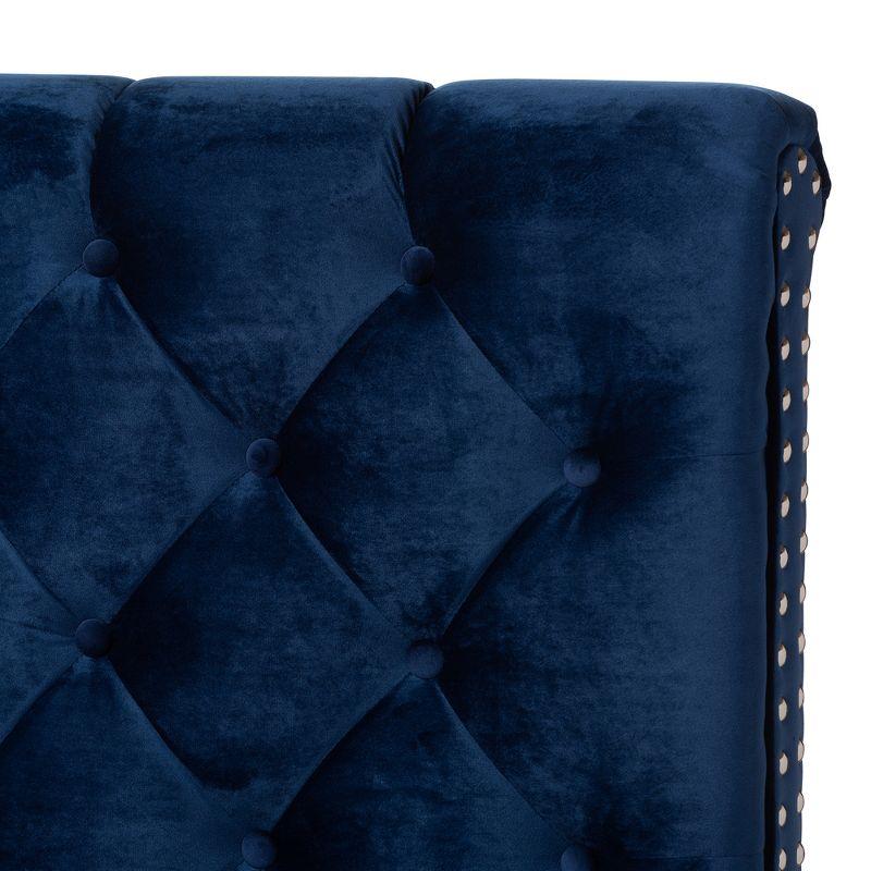 Candace Velvet Upholstered Bed - Baxton Studio