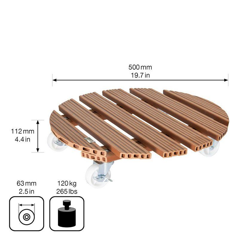 Tierra Garden 20" Terra Cotta Round WPC Plant Caddy
