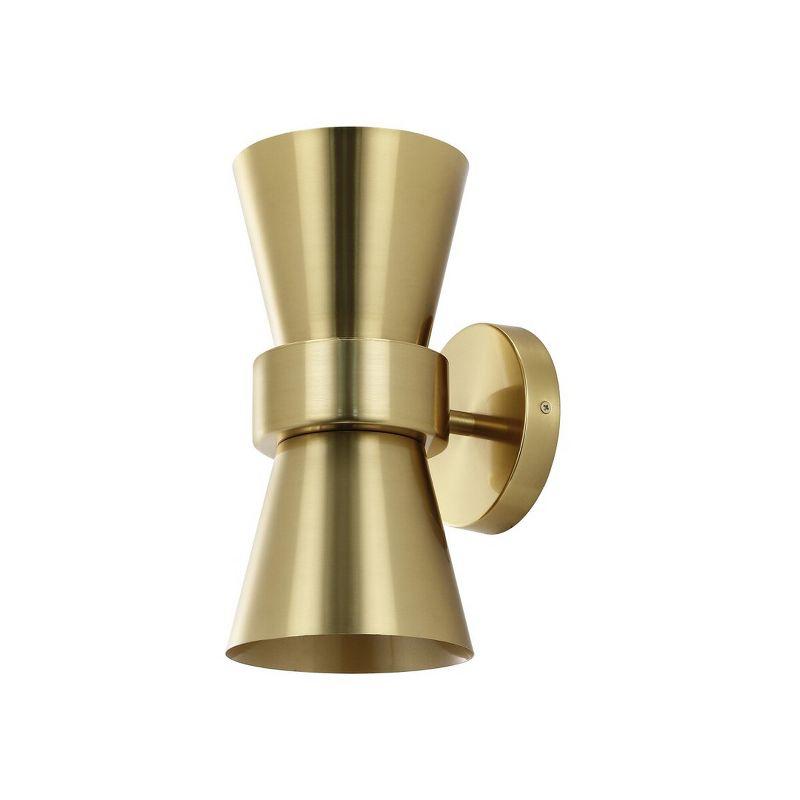 Bynner 2 Light 7.25" Wall Sconce (Set of 2) - Brass Gold - Safavieh