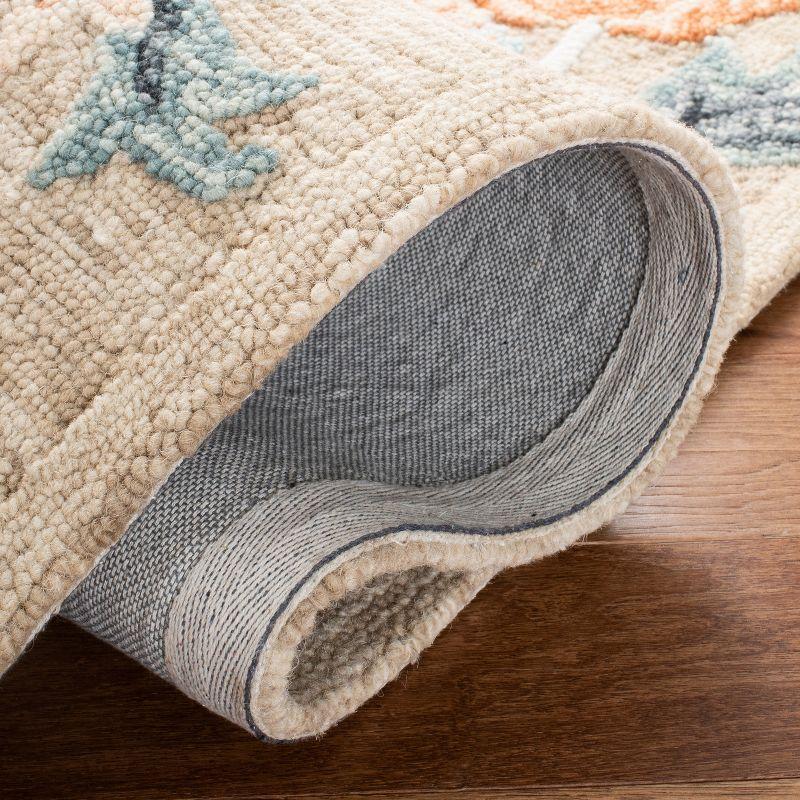 Metro MET103 Hand Tufted Indoor Area Rug - Beige/Blue - 6'x6' - Safavieh