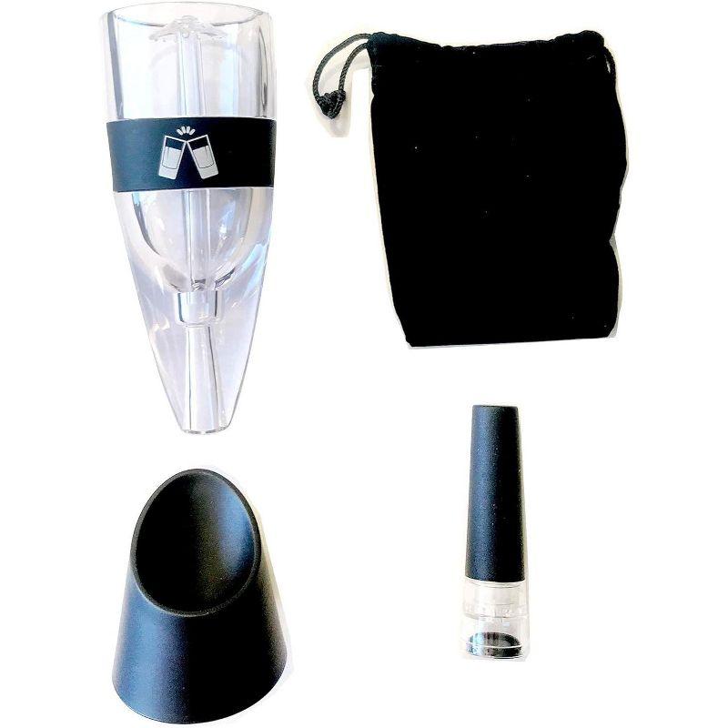 LEMONSODA Wine Aerator Pourer - Classic Wine Aerator with Wine Stopper, Stand and Travel Bag