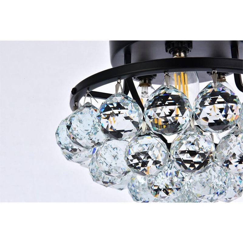 Elegant Lighting Corona 10 inch black flush mount