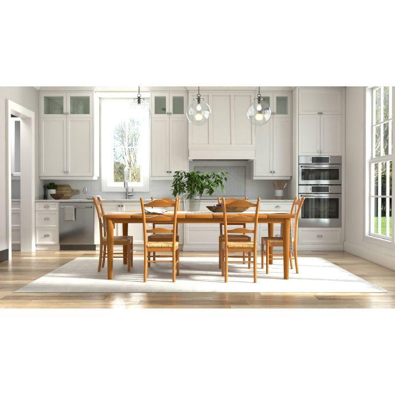 Carolina Living Aurora Rush Seat Dining Chair English Pine and Table: Woven, Ladder-Back, Wood Frame