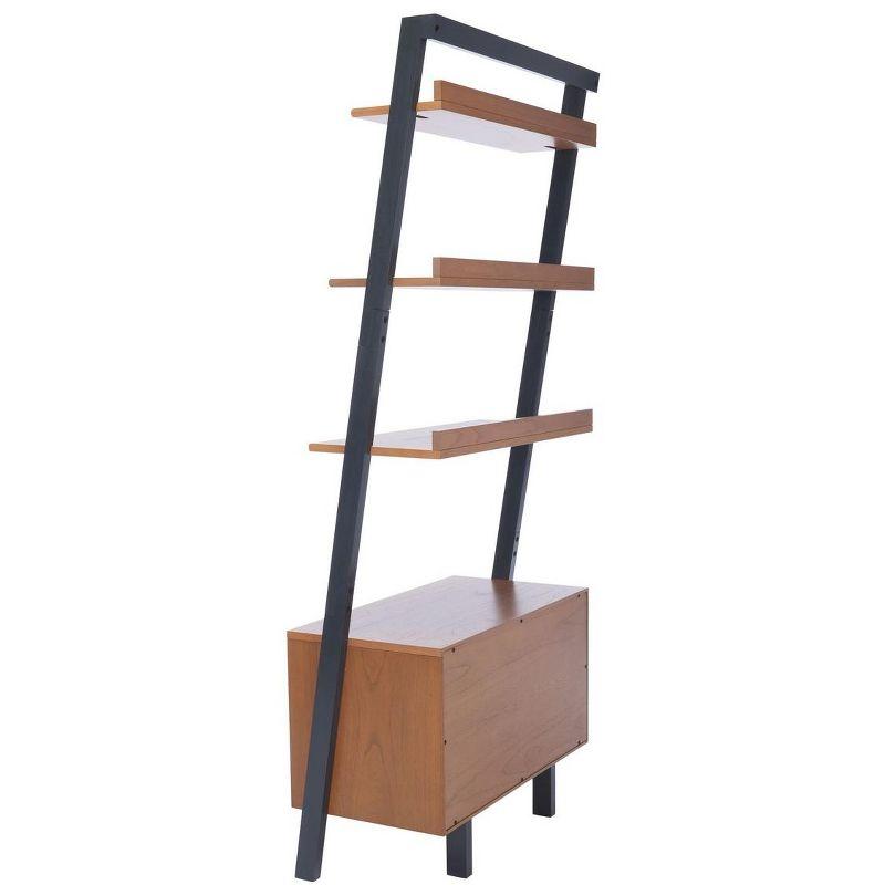 Vlad 3 Shelf 1 Door Etagere - ETG9405 - Natural/Charcoal - Safavieh