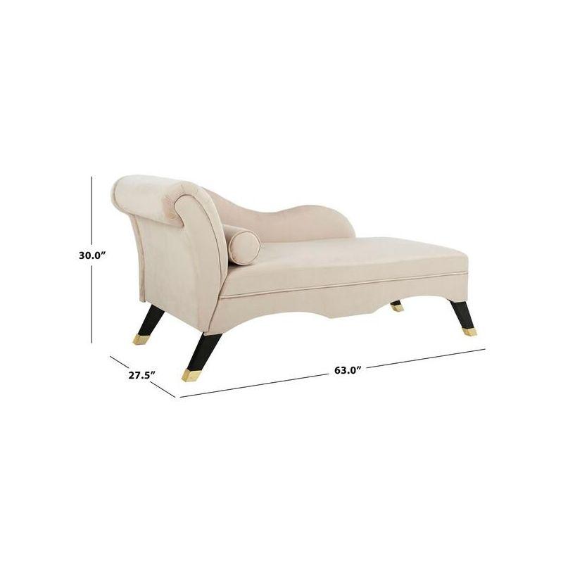 Caiden Chaise - FOX6284 - Tan/Black - Safavieh