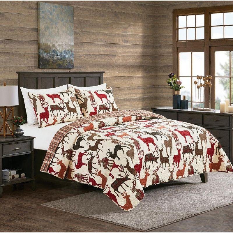 Colton Lodge Cotton Reversible Quilt Set