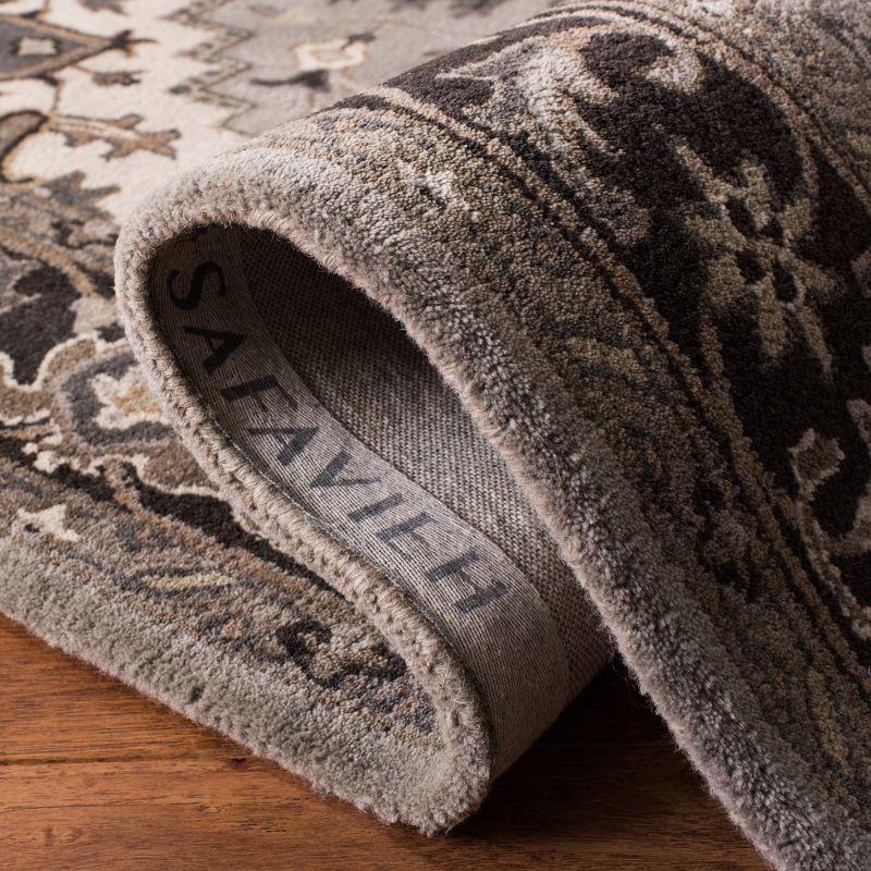 Royalty ROY700 Hand Tufted Indoor Area Rug - 7'x7' - Silver/Charcoal - Safavieh