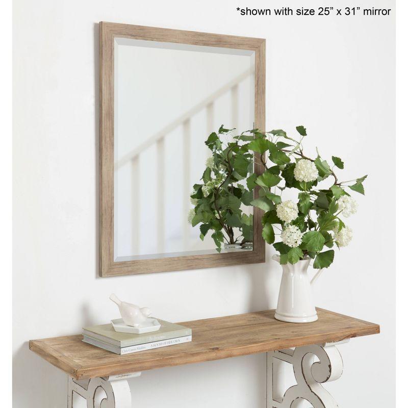 27&#34; x 39&#34; Beatrice Framed Wall Mirror Rustic Brown - DesignOvation