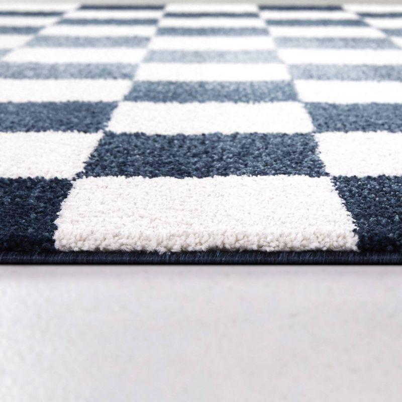 Balta Rugs 5'3"x7' Conovici Geometric Teen Rug Blue: Stain-Resistant, Low Pile, Machine Made, OEKO-TEX Certified