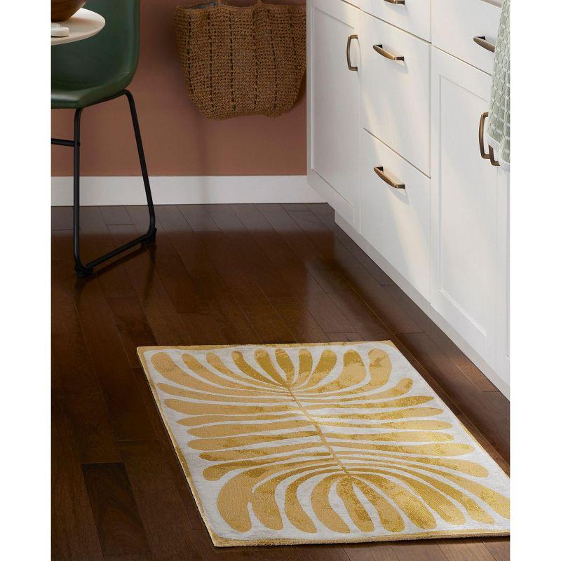 Town & Country Living TOWN & COUNTRY Luxe Livie Matisse Cutout Everwash Non-Slip Backing Washable Multi-Use Kitchen Mat
