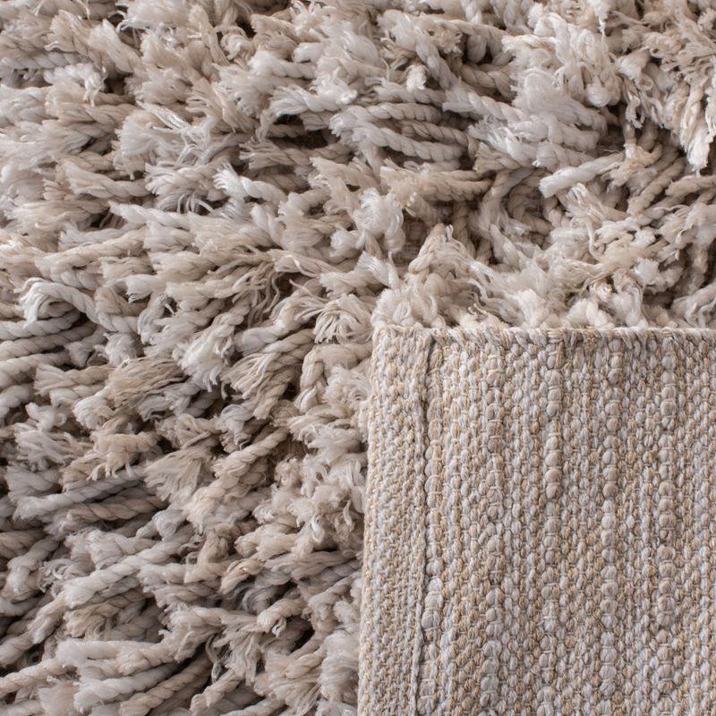 Rio Shag SG960 Hand Loomed Indoor Accent Rug - Beige/Ivory - 3'x5' - Safavieh