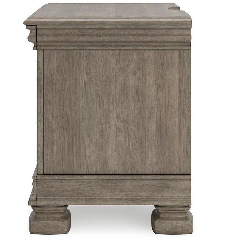 Lexorne 3 Drawer Nightstand in Gray