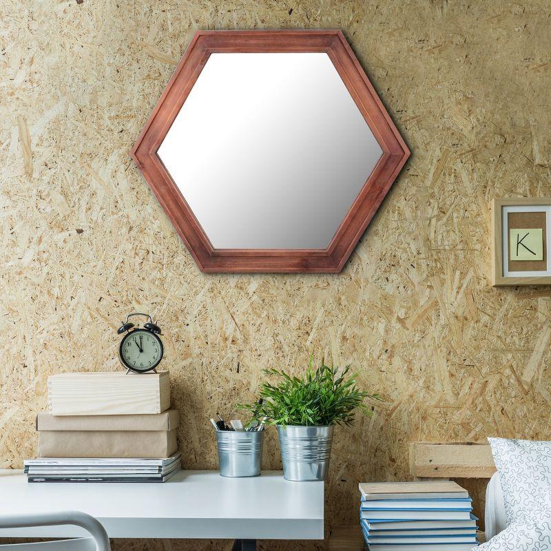 Alfret Wood Flat Wall Mirror