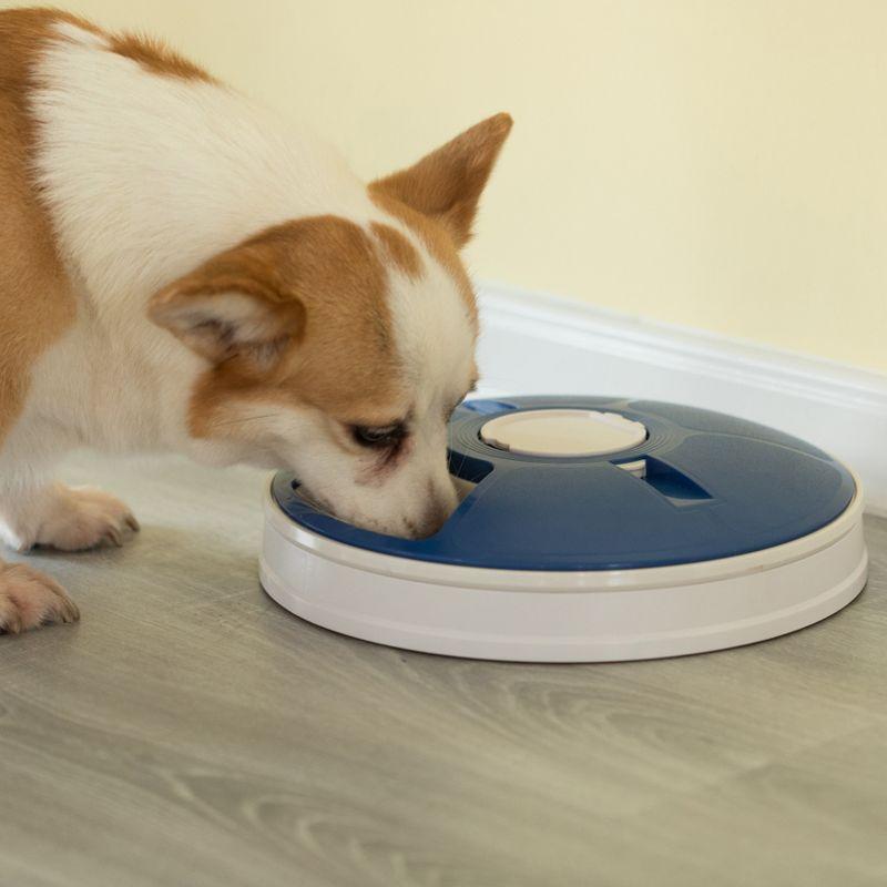 Blue 6-Meal Automatic Pet Feeder with LCD Timer