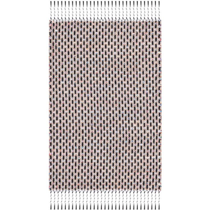 Montauk MTK475 Power Loomed Accent Rug - Beige/Black - 2'x3' - Safavieh.