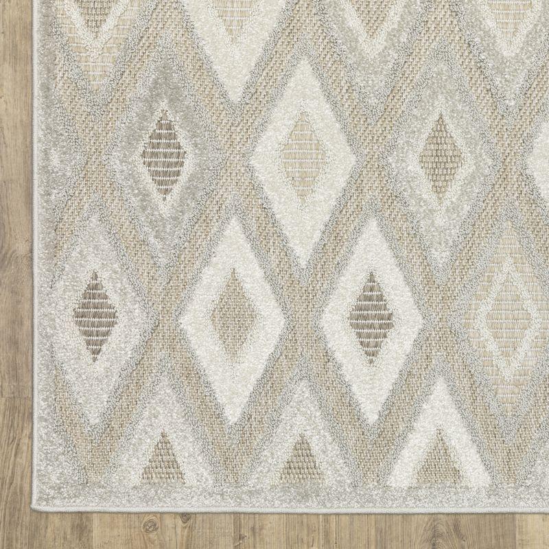 Oriental Weavers Tangier TAN02 Beige/ Grey Indoor Area Rug - 3'3" x 5'