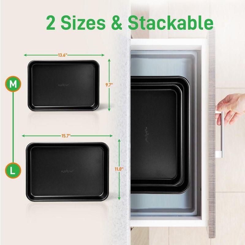 NutriChef 2 Piece Non-Stick Steel Bakeware Set