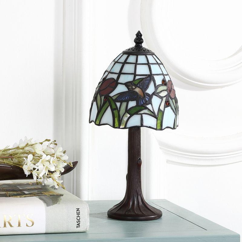 Hummingbird Tiffany-Style 12" Stained Glass LED Table Lamp