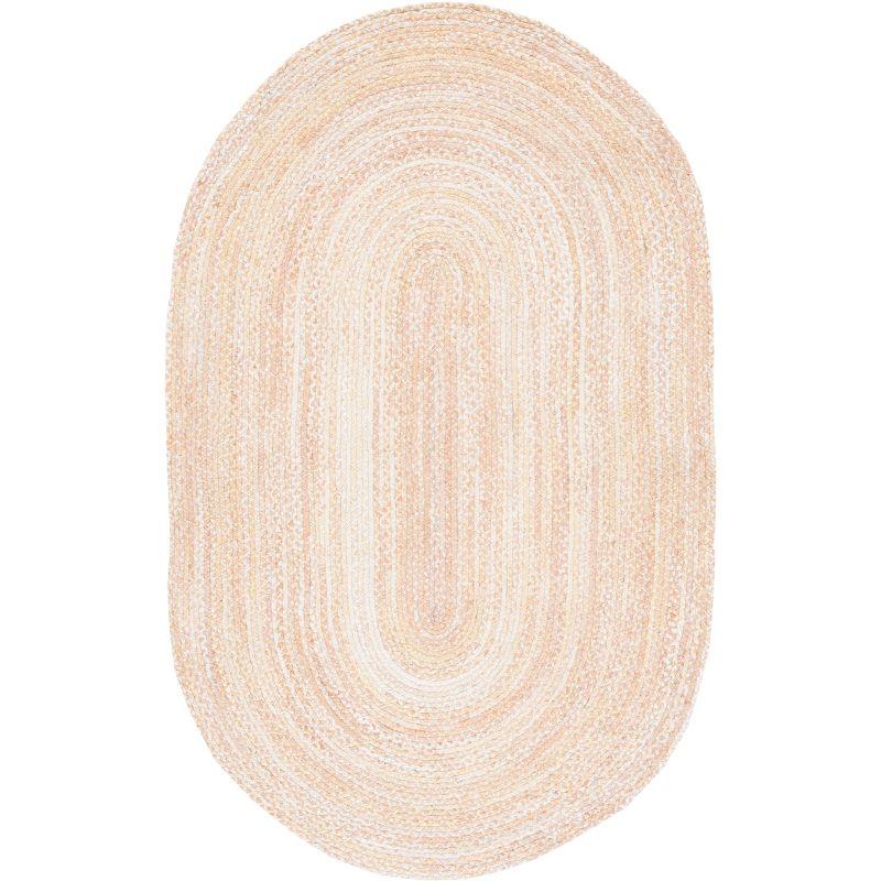 Highland Dunes Bendooragh Hand-Braided Jute Natural Area Rug