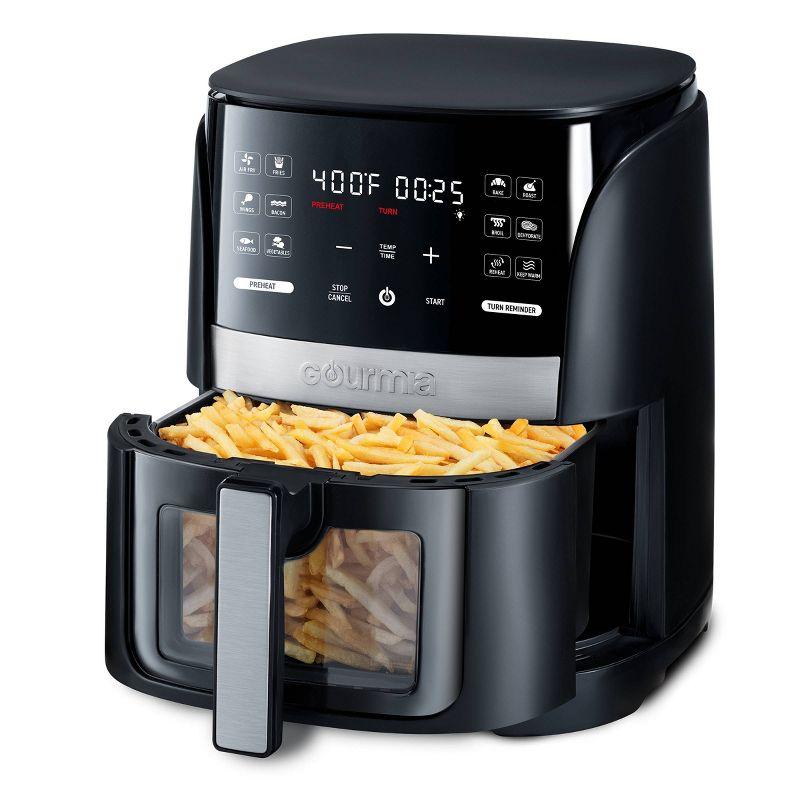 Gourmia 6-Qt Black Digital Window Air Fryer with 12 Presets