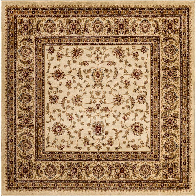 Unique Loom Voyage Collection Area Rug - St. Louis (7' 1" Square Cream/Brown)