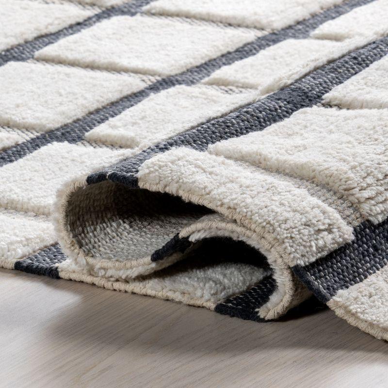 Emily Henderson x Rugs USA - Rowena Checked Wool Indoor Area Rug