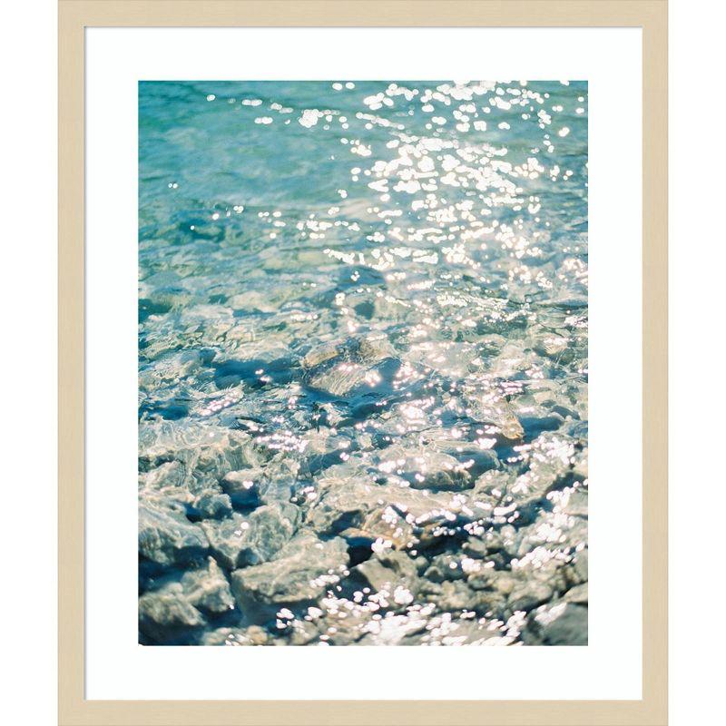 Amanti Art Sunny Day And Glacial Water by Justine Milton Wood Framed Wall Art Print