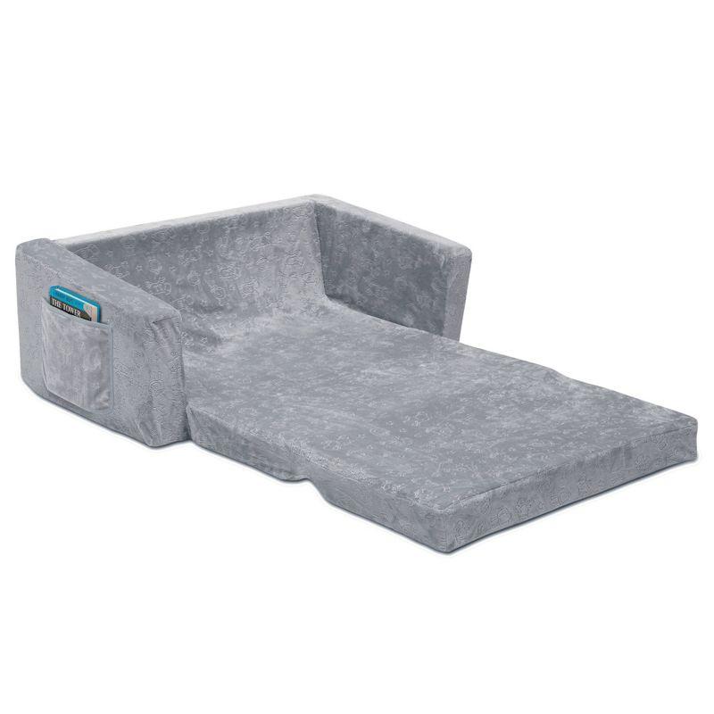 Delta Children Kids' Serta Perfect Sleeper Extra Wide Comfy 2-in-1 Flip Open Convertible Sofa to Lounger - Gray