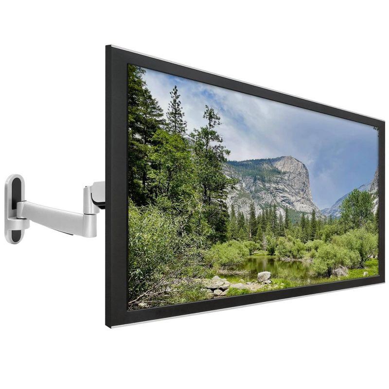 Mount-It! Height Adjustable TV Wall Mount Bracket with Counterbalance Gas Spring Arm, Full Motion Articulating Design Fits Up to VESA 400x400 mm