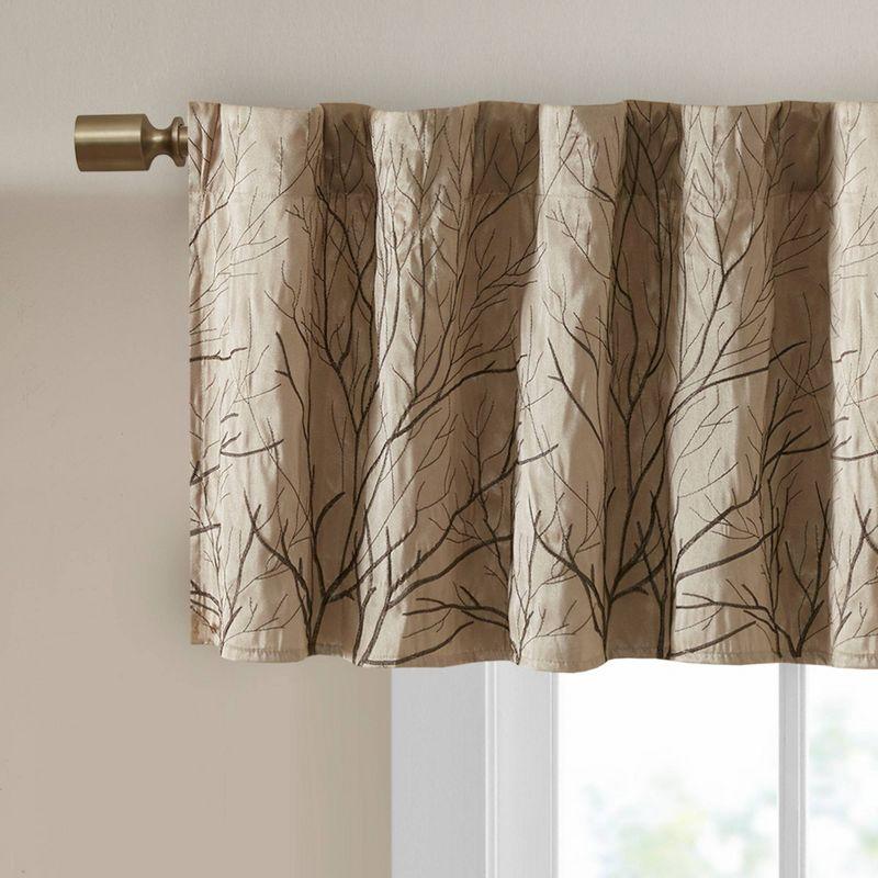 Andora Faux Silk Embroidered Window Valance