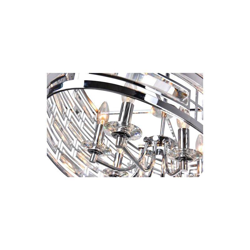 CWI Lighting Petia 8 Light Drum Shade Island Light With Chrome Finish