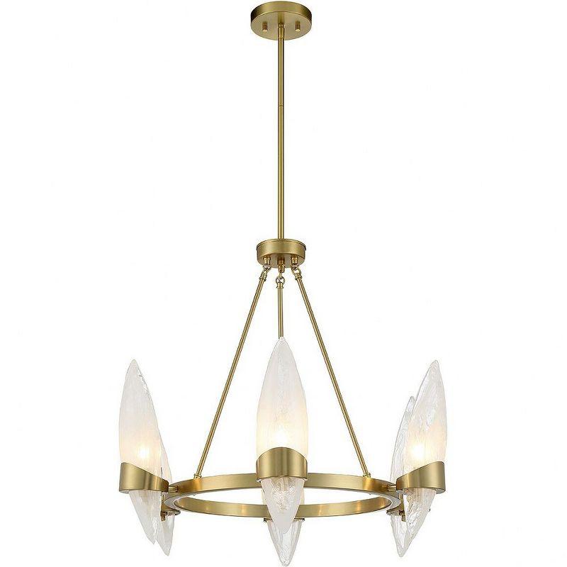 Nouvel 6-Light Chandelier in Warm Brass