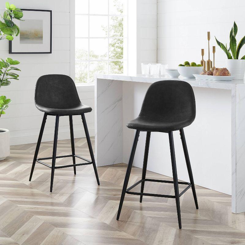 Set of 2 Weston Counter Height Barstools - Crosley