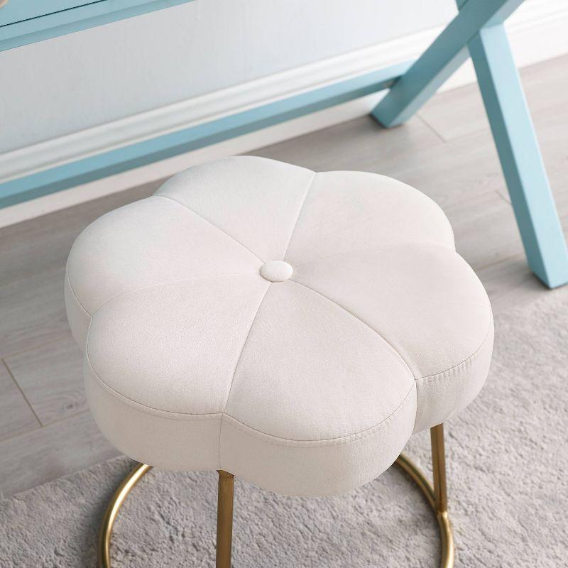 Ciara Flower Cushioned Vanity Stool
