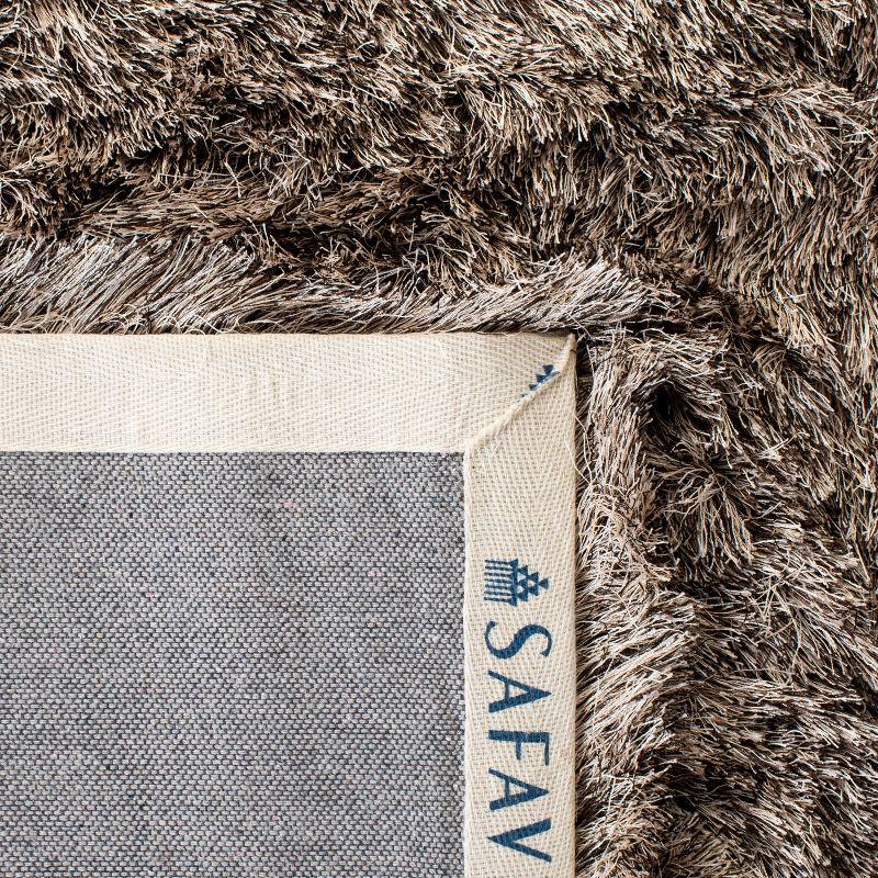 Paris Shag SG511 Hand Tufted Indoor Area Rug - Sable - 5'x7' - Safavieh