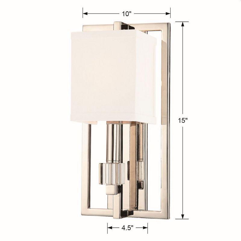 Crystorama Lighting Dixon 1 - Light Sconce in  Polished Nickel