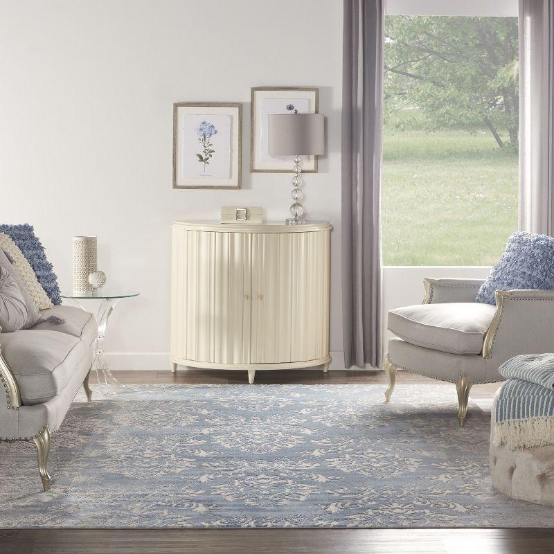 Nourison Elation ETN03 Indoor only Area Rug - Ivory Blue 7'10" x 9'10"