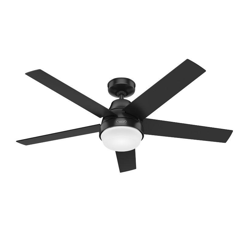 52" Aerodyne 5 - Blade Smart Standard Ceiling Fan with Remote Control and Light Kit Included