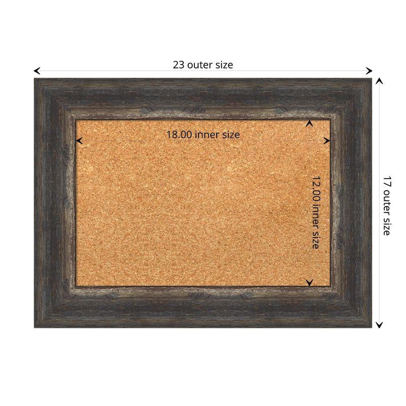 Amanti Art Natural Cork Board Framed Bark Rustic Char Bulletin Board 23 in. x 17 in.