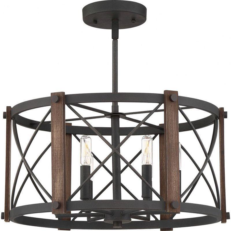 Quoizel Lighting Baron 6 - Light Semi-Flush Mount in  Marcado Black